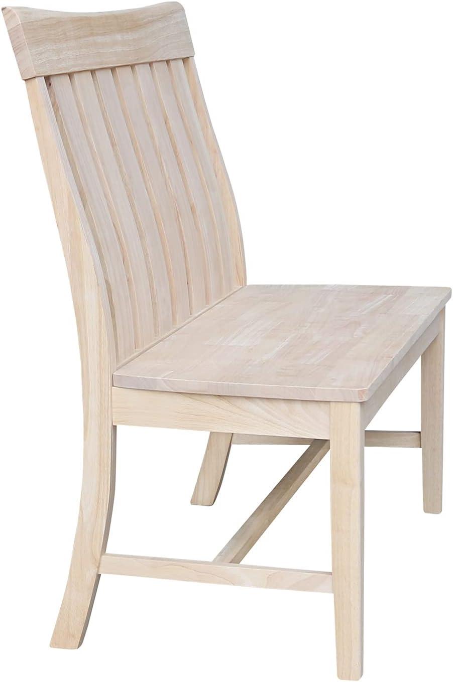 Ava Solid Wood Bench - Unfinished