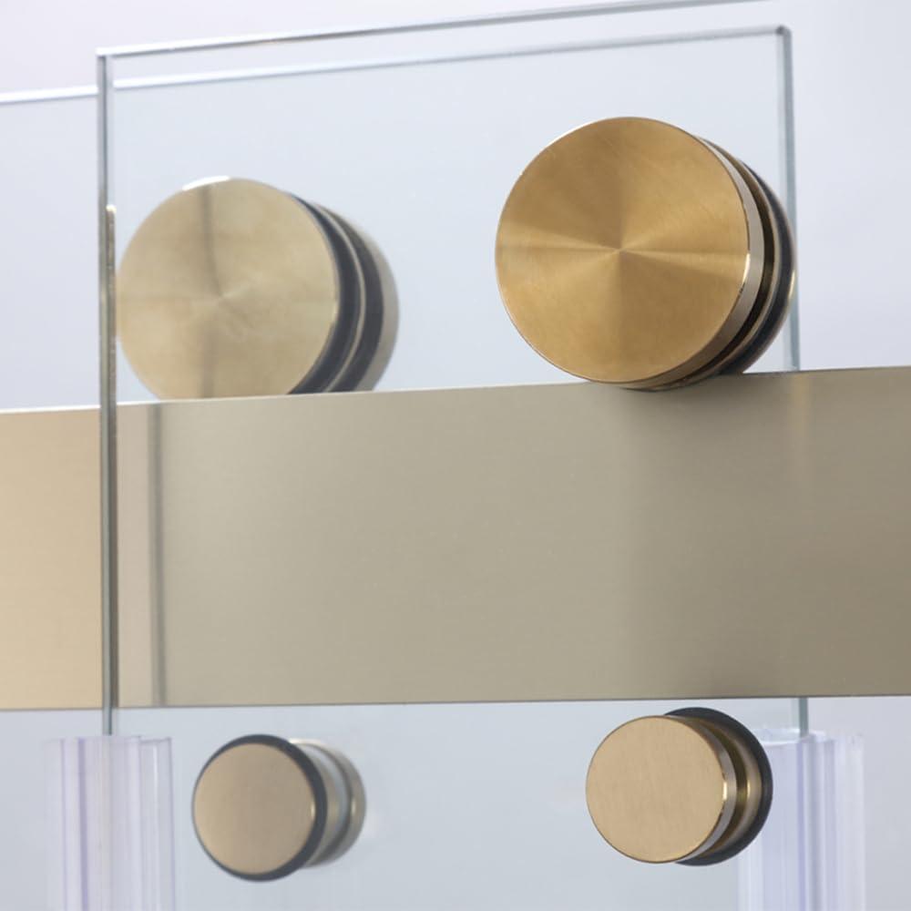 Dimorphos Frameless Sliding Glass Shower Doors with 3/8"(10mm) Clear Tempered Glass 11DD701957Q