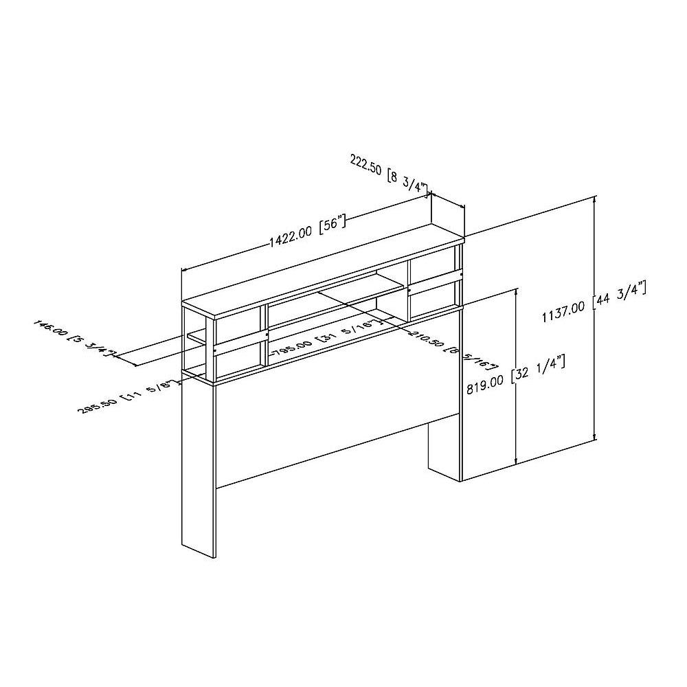 Step One Twin Bookcase Headboard