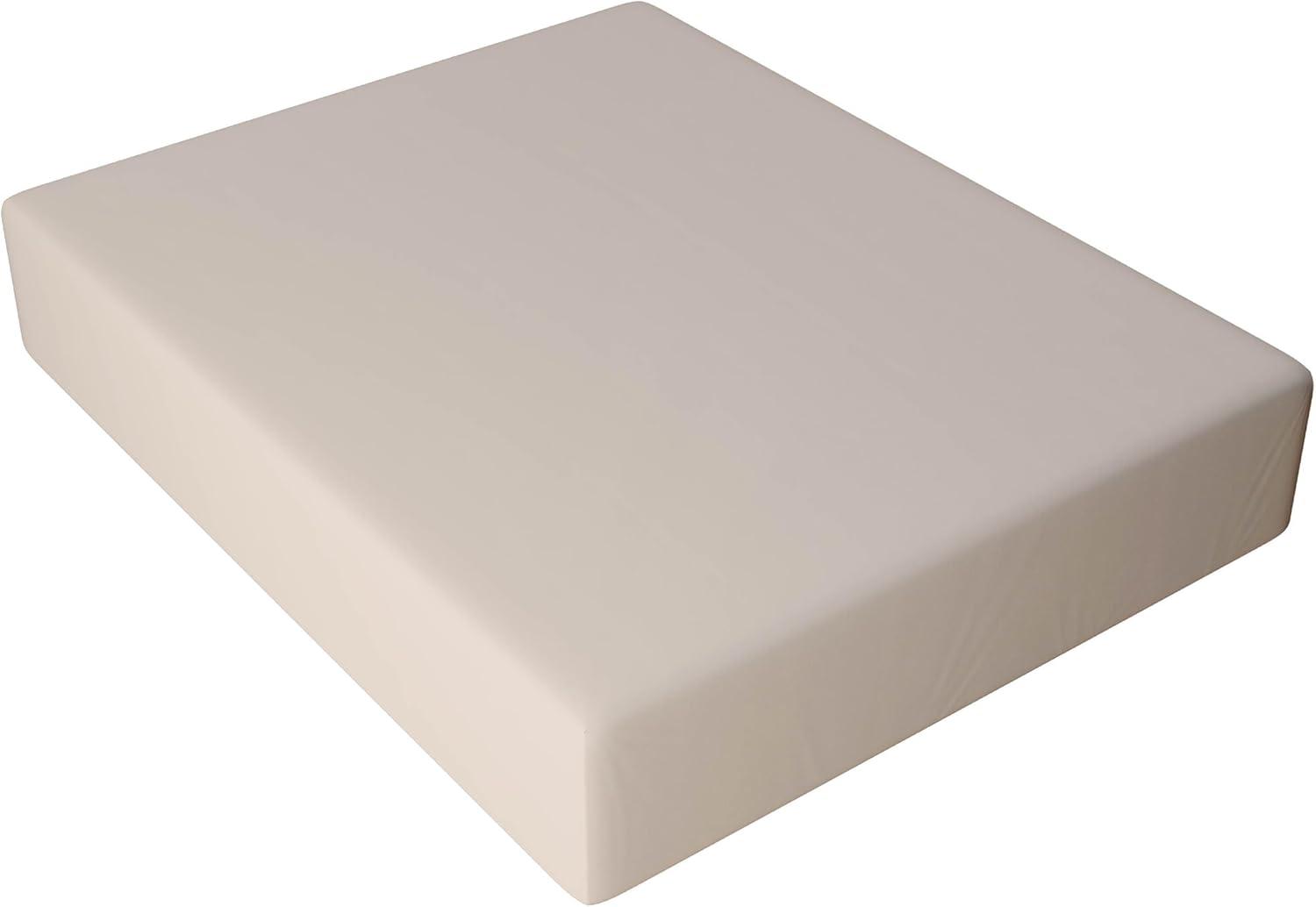 Superity Linen Twin XL Fitted Sheet - 100% Premium Cotton - 200 Thread Count - Beige