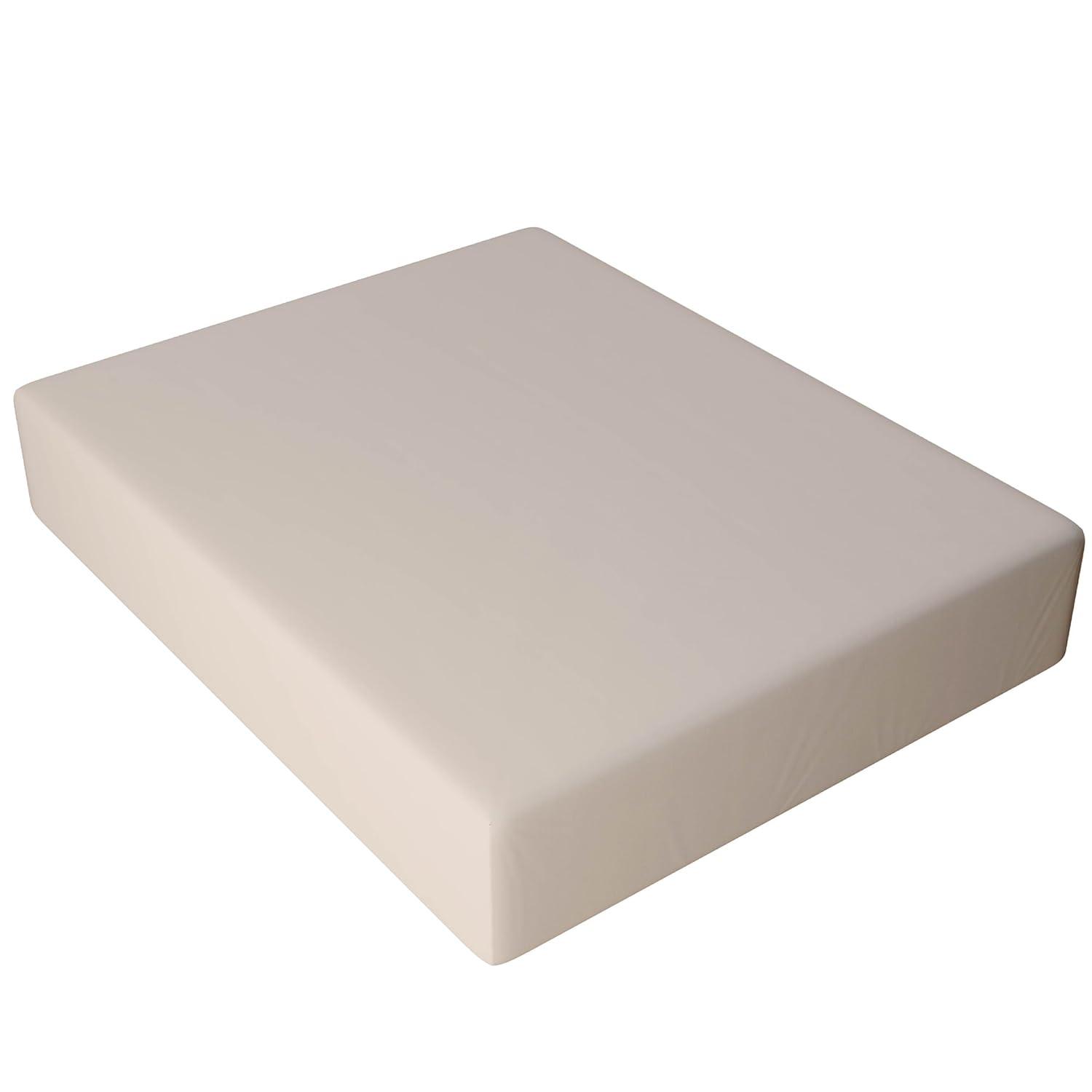 Superity Linen Twin XL Fitted Sheet - 100% Premium Cotton - 200 Thread Count - Beige