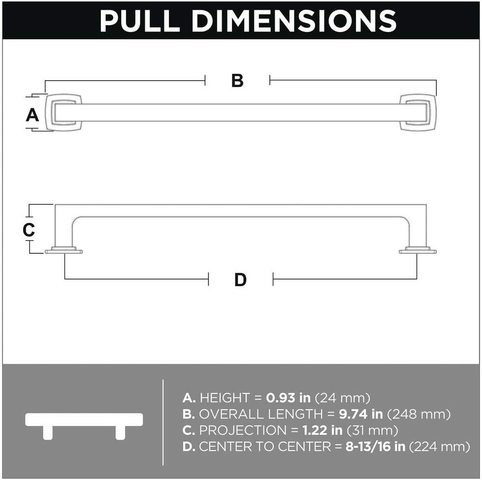 Parow 8 13/16" Center to Center Appliance Pull