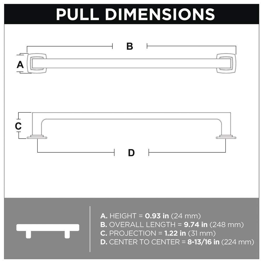Parow 8 13/16" Center to Center Appliance Pull