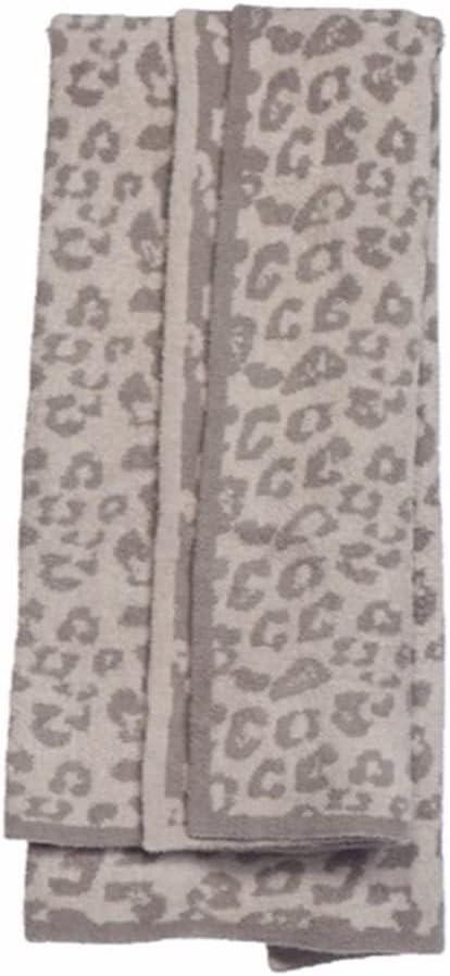 Luxurious Maximalist Leopard Print CozyChic Knit Throw