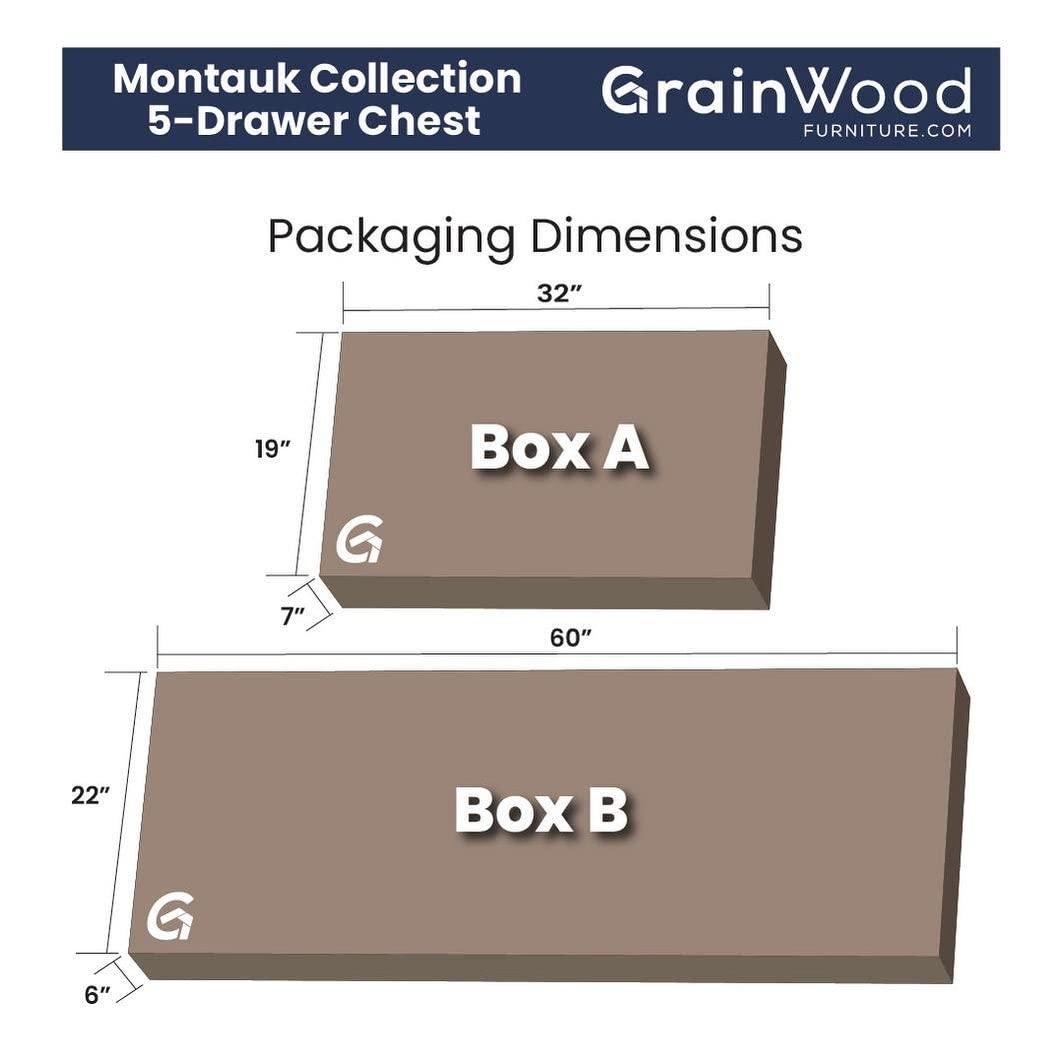 Montauk Solid Wood 32.5'' W 5 - Drawer Dresser