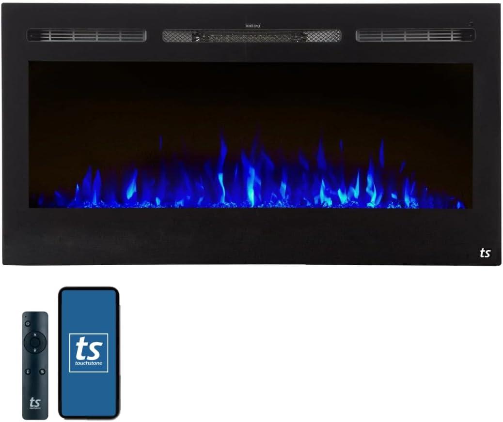 Touchstone The Sideline Electric Fireplace for Recessed or Wall Mount Installation