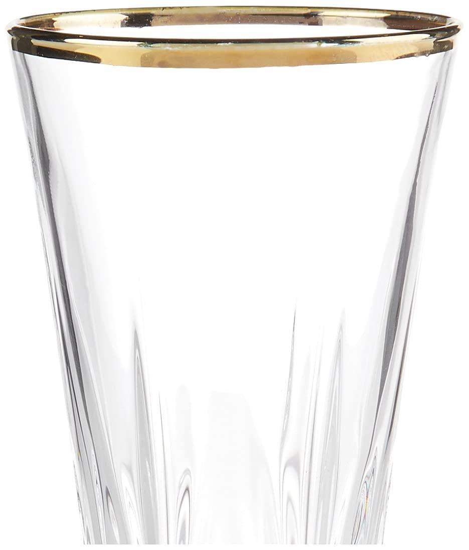 Lorren Home Trends Siena 6oz. Crystal Flute Set (Set of 4)