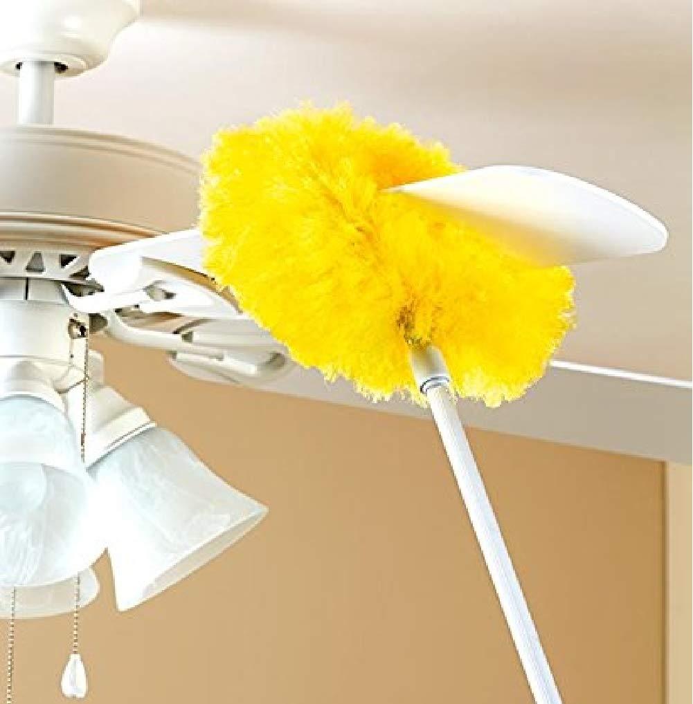 The Lakeside Collection Telescopic Duster with Yellow Brush Head for the Ceiling and High Fixtures