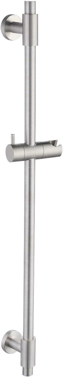 KES Shower Slide Bar 30-Inch Adjustable Shower Head Holder Drill-Free Mounted Brushed Finish