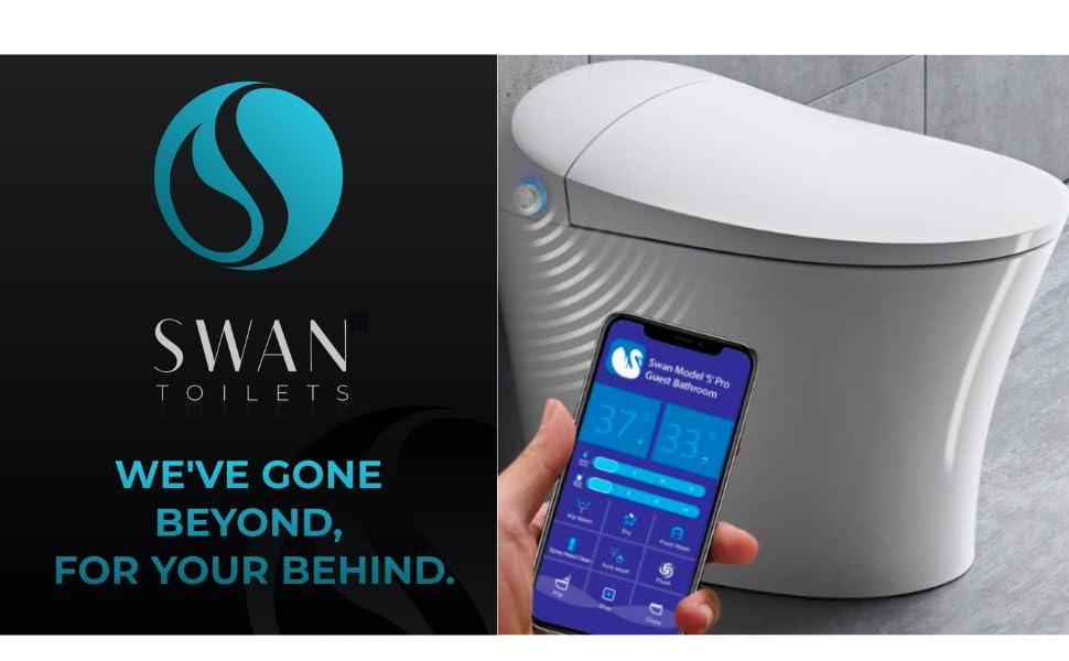 Swan S Pro Smart Bidet Toilet – Heated Seat, Auto Flush, Remote Control, Self-Cleaning Nozzle