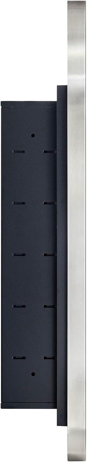 TEHOME 16 in. W x 28.3 in. H Arched Metal Framed Recessed Medicine Cabinet with Mirror for bathroom in Brushed Nickel