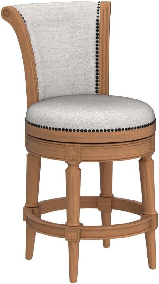 Maven Lane Pullman Swivel Upholstered Kitchen Stool, Set of 3