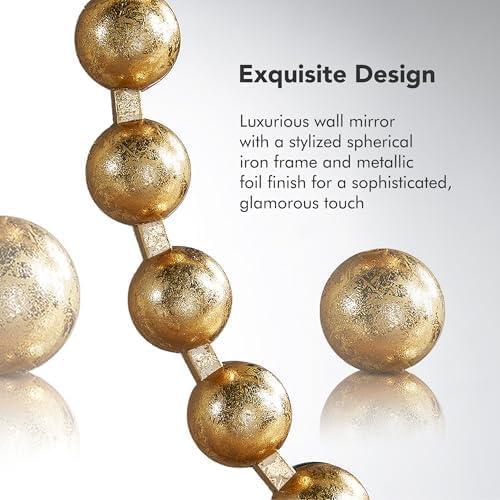 Marlowe Beaded Round Metal Wall Mirror