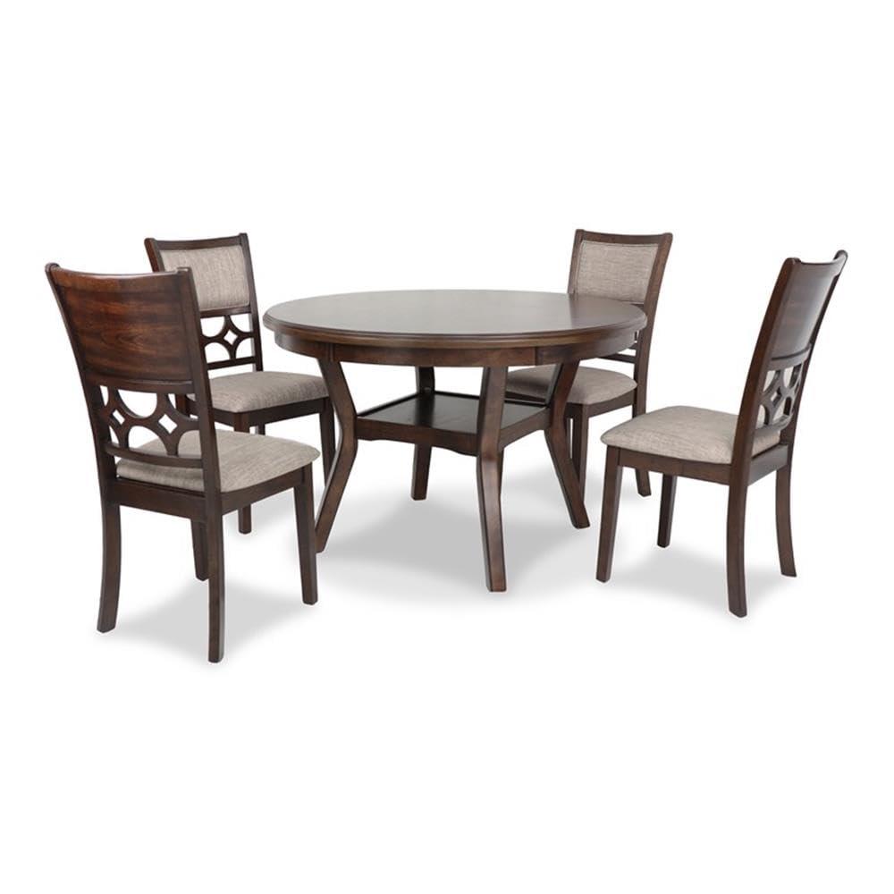 New Classic Furniture Mitchell 5-Piece Transitional Wood Dining Set in Cherry