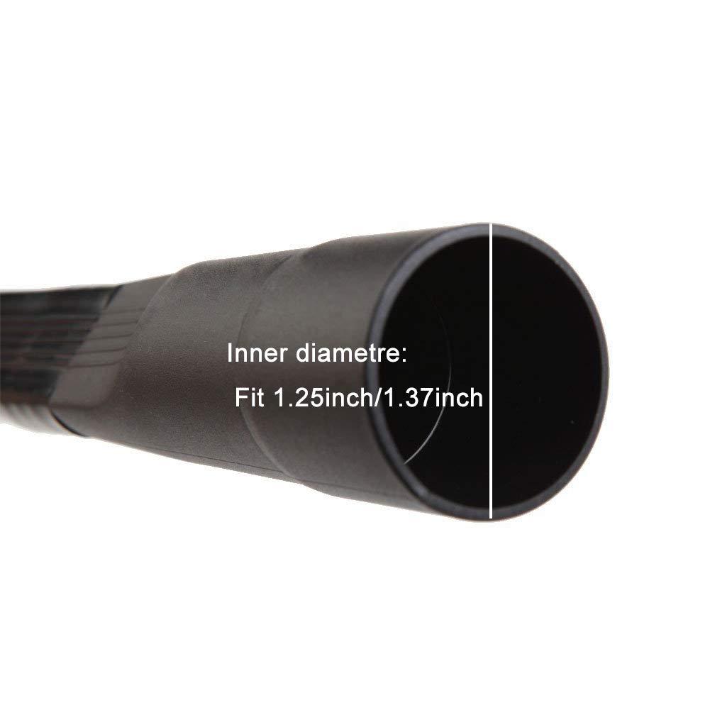 EZ SPARES 25-inch Flexible Vacuum Crevice Attachment Crevice Tool Crevice Brush Tool Kit for All 1-1/4" or 1-3/8"(32mm-35mm) Vacuum Hoses