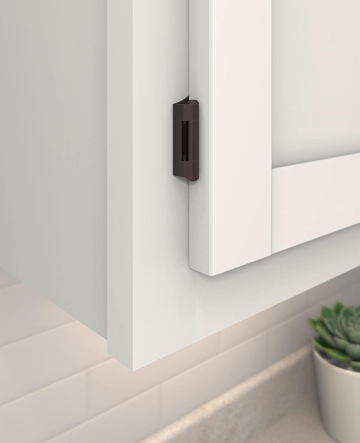 Oil-Rubbed Bronze Self-Closing Double Demountable Cabinet Hinges