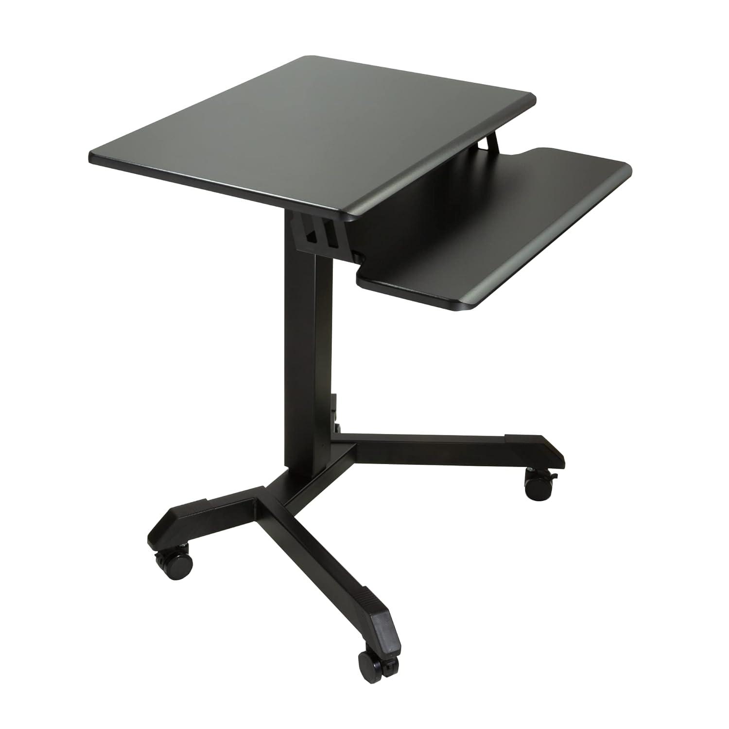 Victor High Rise��� Mobile Adjustable Standing Desk with Keyboard Tray