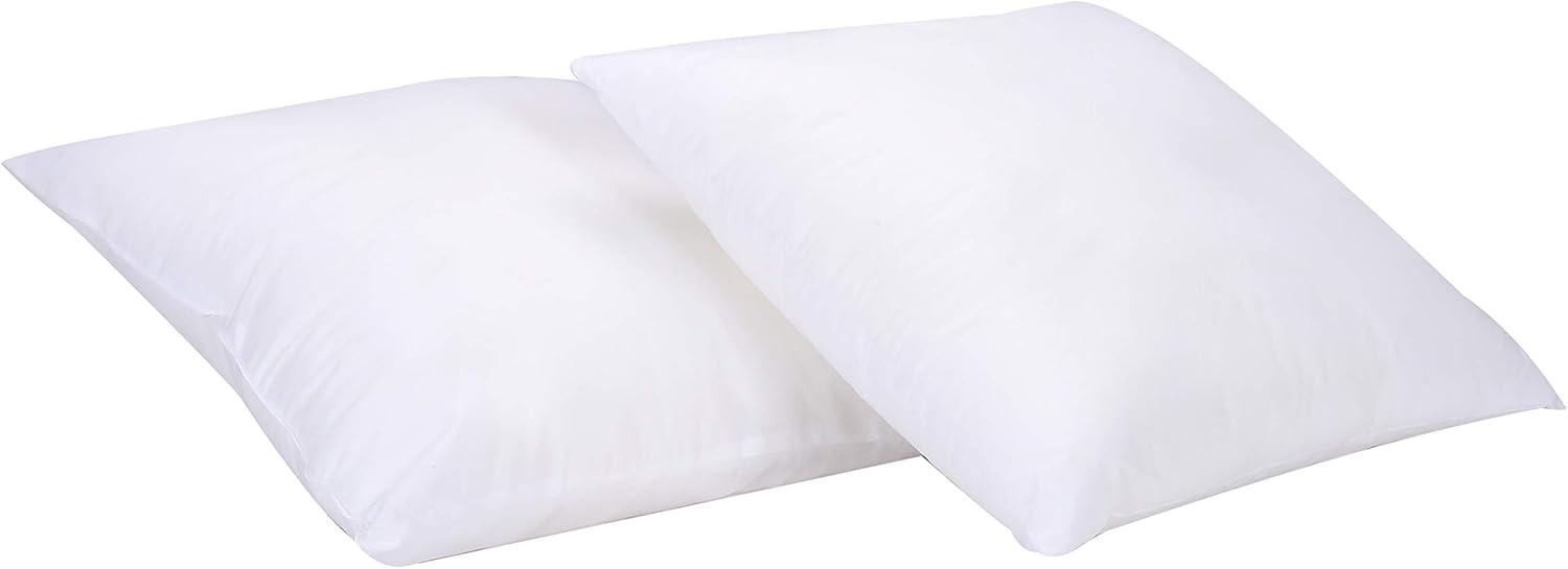 FBTS Prime 18x18 inch Square White Solid Down Alternative Pillow Inserts, 2 Packs