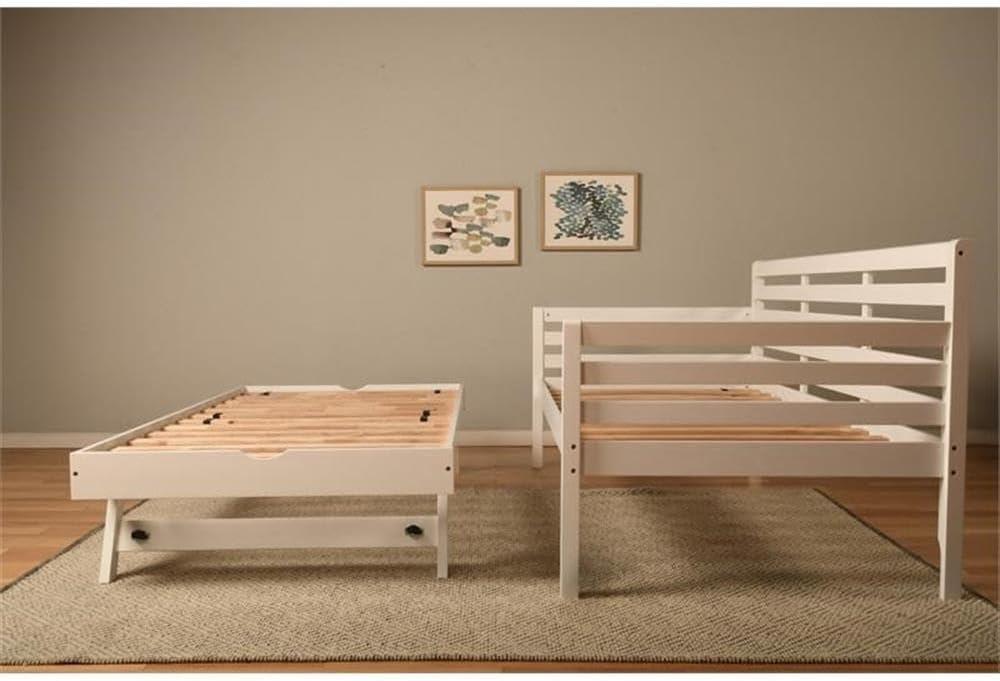 Kodiak Furniture Twin to King Size Daybed in Wood in White - Easy Assembly