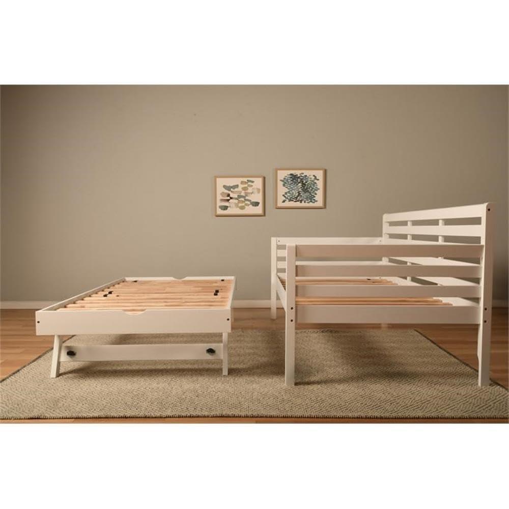 Kodiak Furniture Twin to King Size Daybed in Wood in White - Easy Assembly
