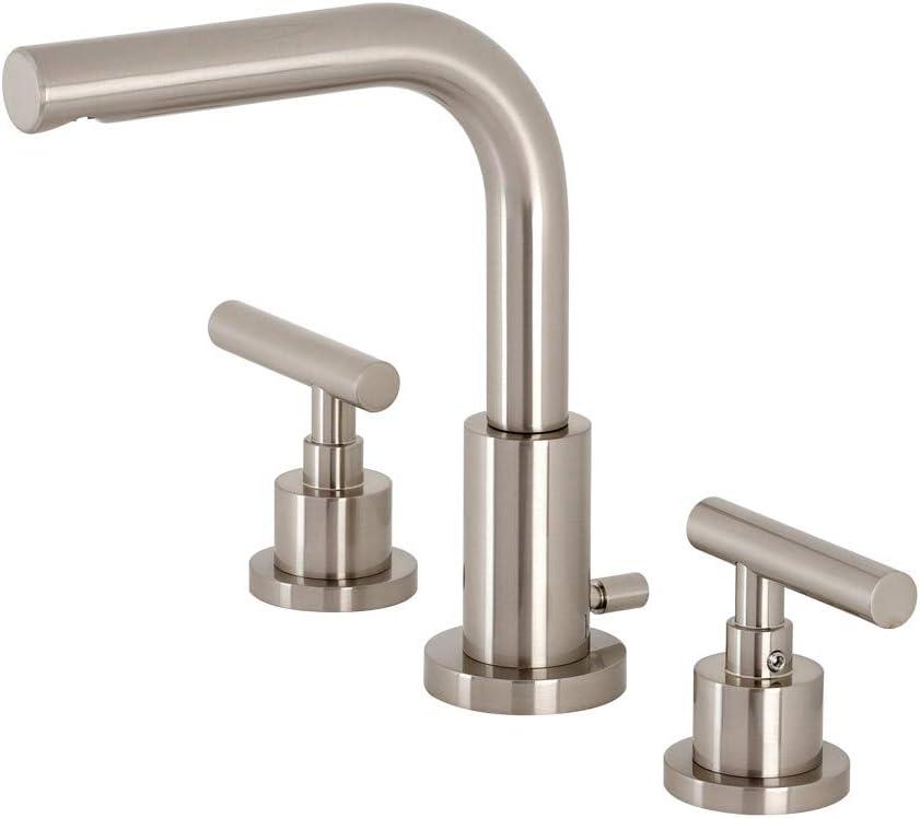 Kingston Brass FSC8958CML Kingston Brass Manhattan Two-Handle 3-Hole Deck Mount Widespread Bathroom Faucet with Brass Pop-Up Drain
