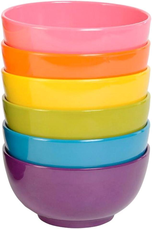 French Bull Assorted Color Melamine Bowl, Set of 6