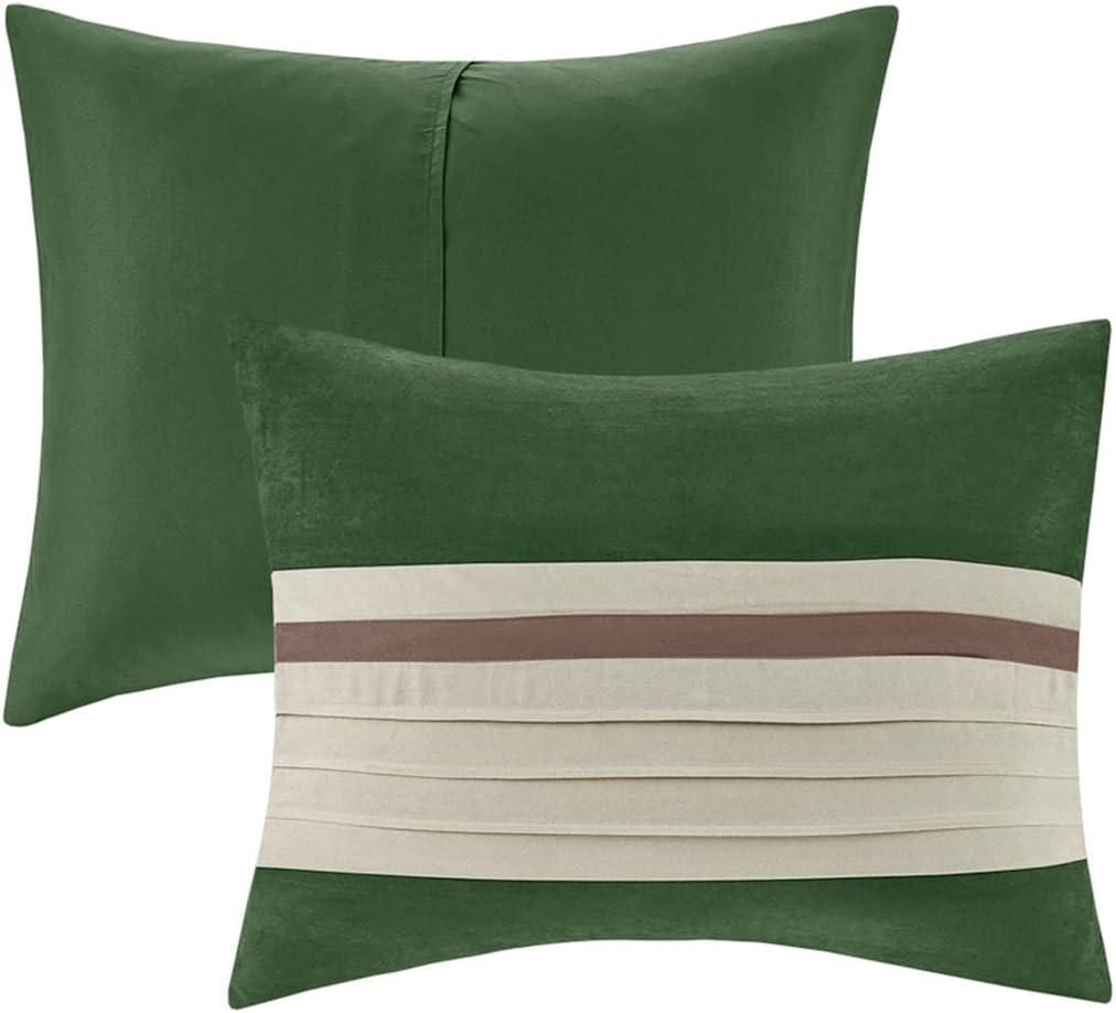 Madison Park Palmer 7 PC Pieced Faux Suede Comforter Set