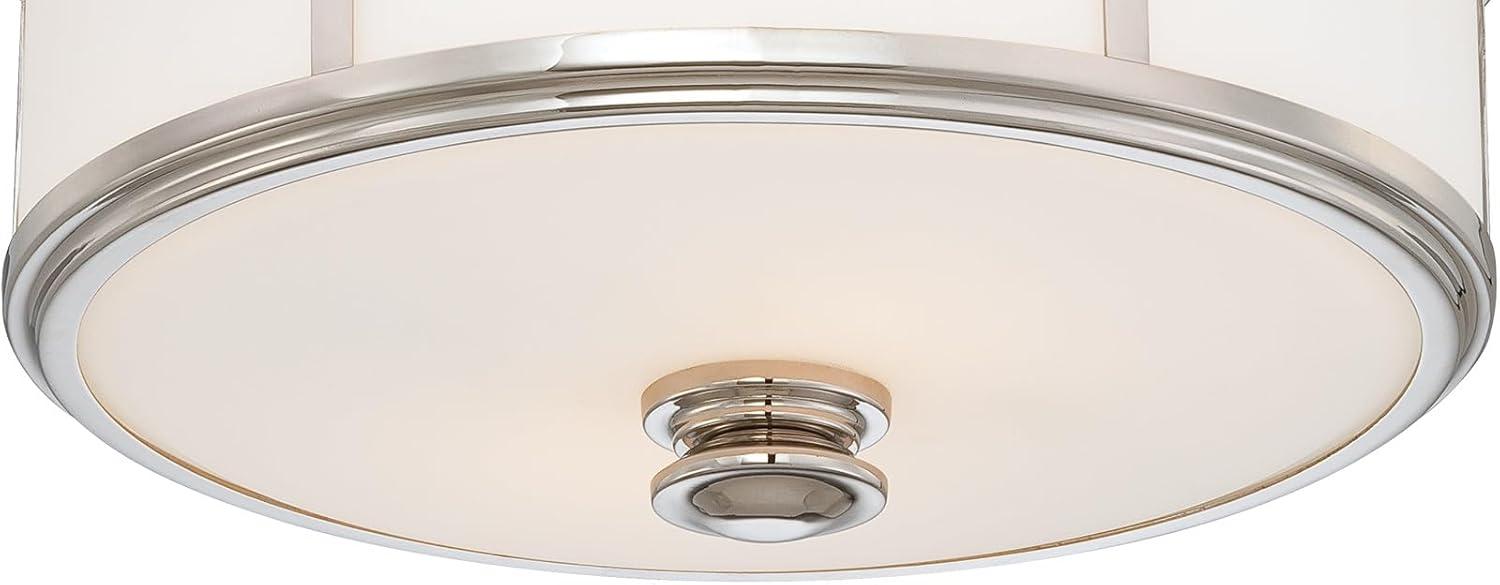 Minka Lavery Harbour Point 13 1/2" Wide Polished Nickel Ceiling Light