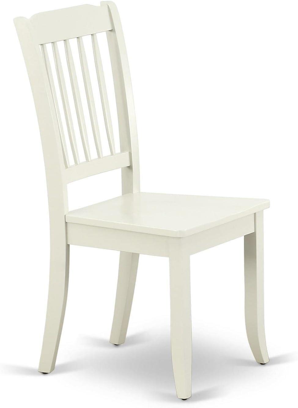 Linen White Ladderback Wooden Dining Chairs - Set of 2