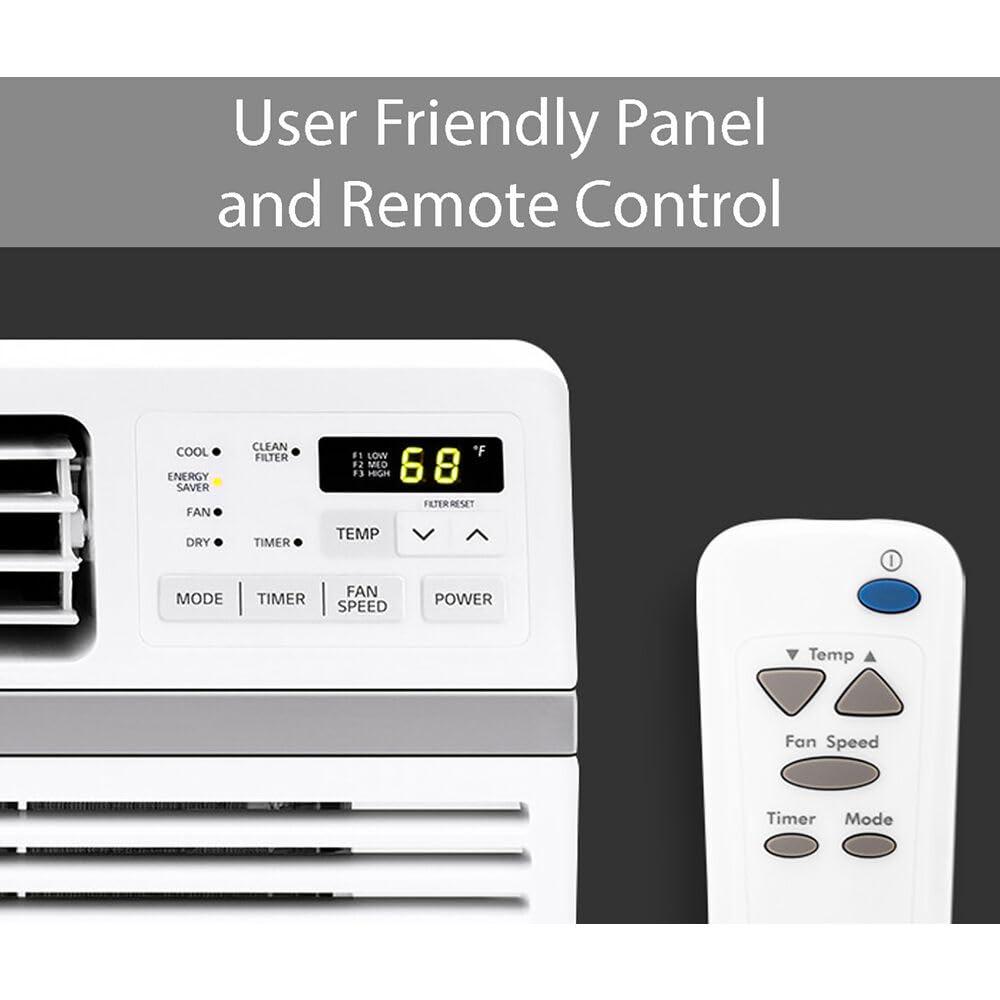 LG 6,000 BTU 250 Sq.ft High Efficiency Window AC, Cools 260 Sq.ft., White, LW6019ER