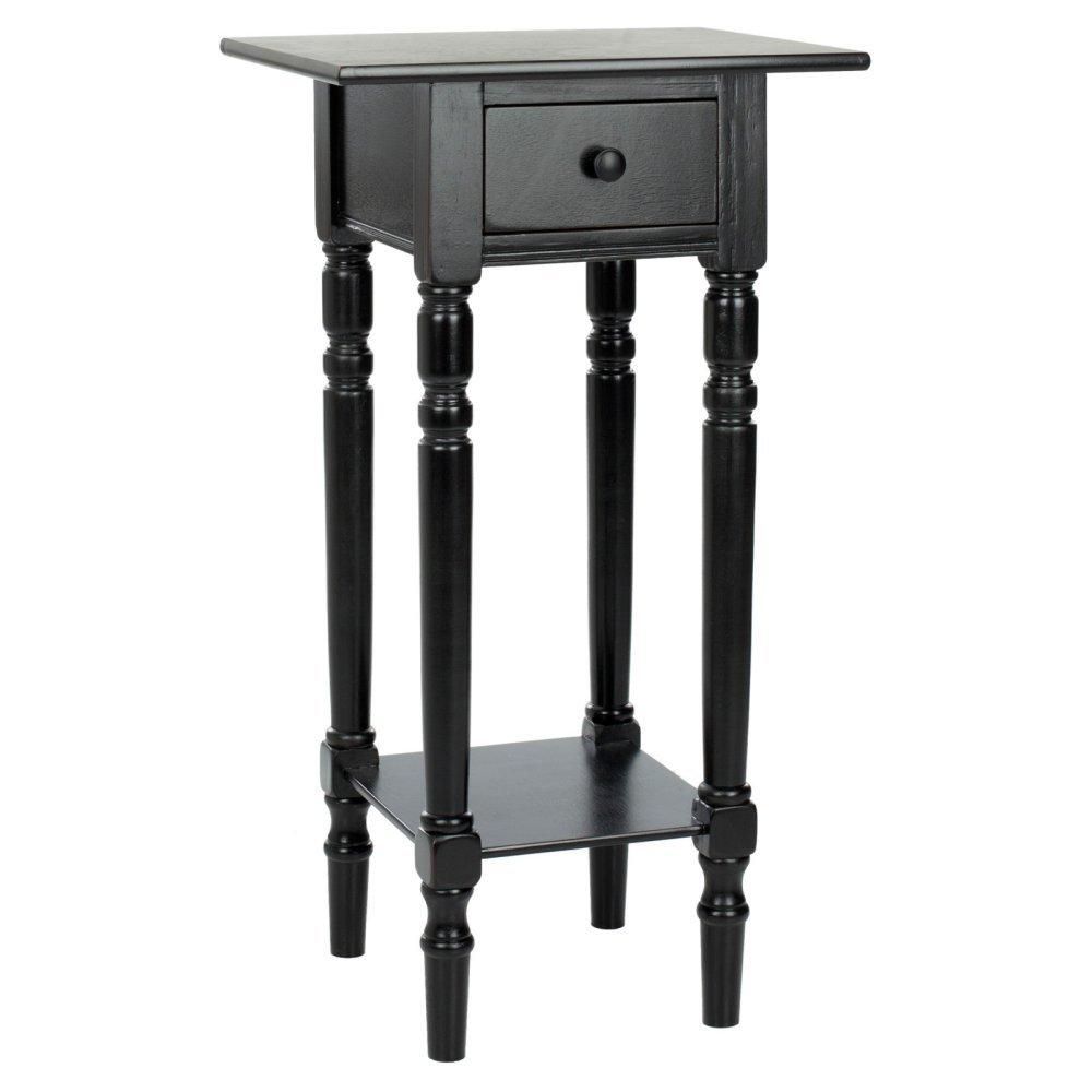 Sabrina End Table - AMH5704B - Distressed Black - Safavieh Couture