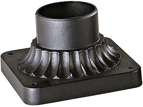 Canby 5.5 in. Black Square Pier Mount Base for 3 inch Post Top Mounts