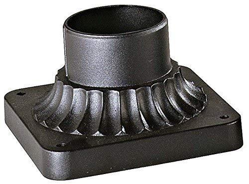 Canby 5.5 in. Black Square Pier Mount Base for 3 inch Post Top Mounts