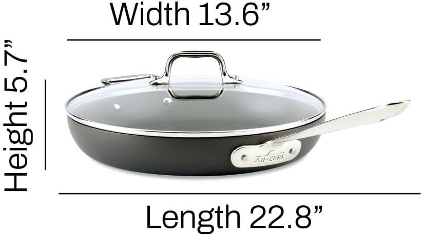 All-Clad ® HA1 Hard-Anodized Non-Stick 12" Fry Pan with Lid