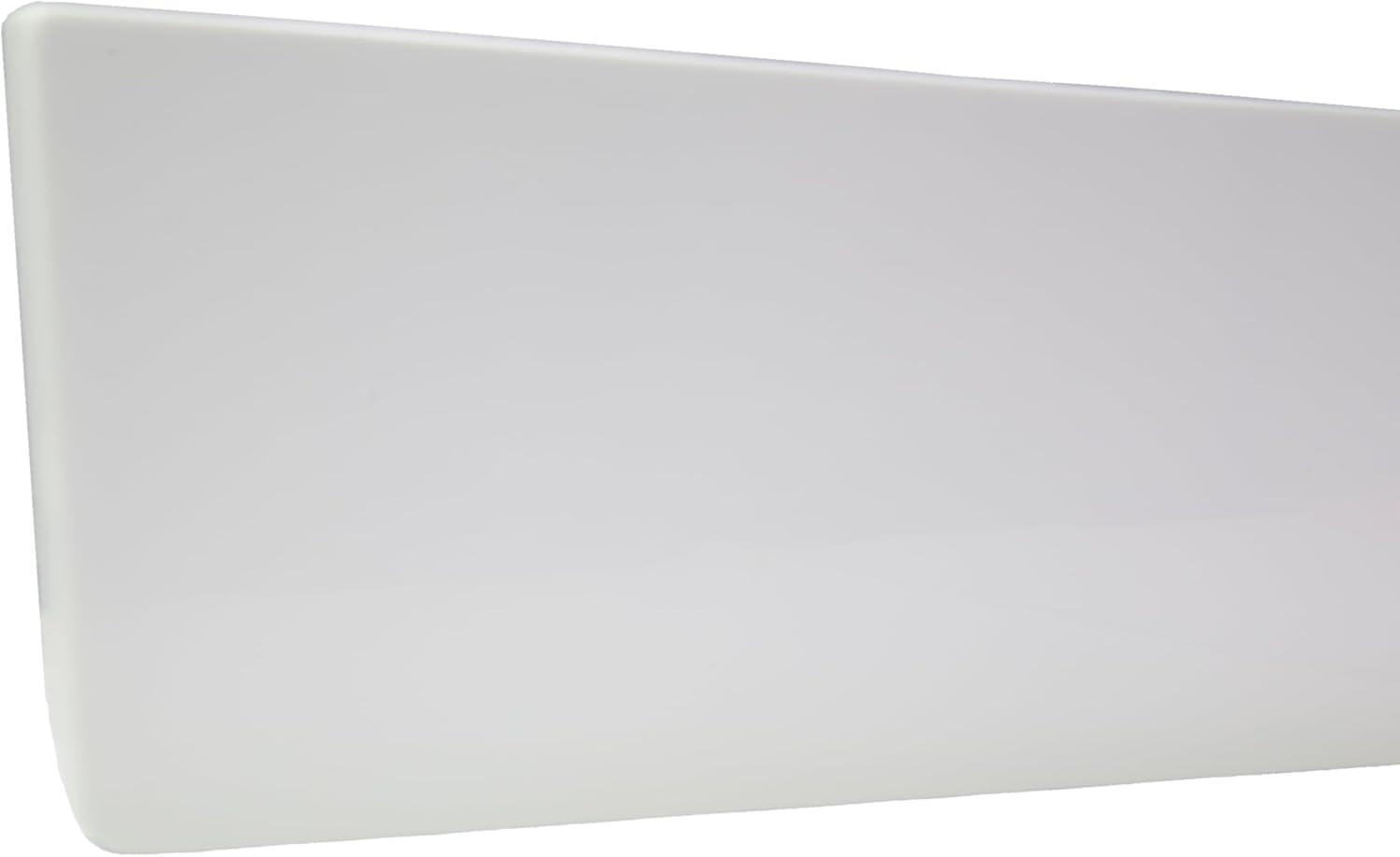 White Cultured Marble Bathroom Side Splash 21.5 Inches