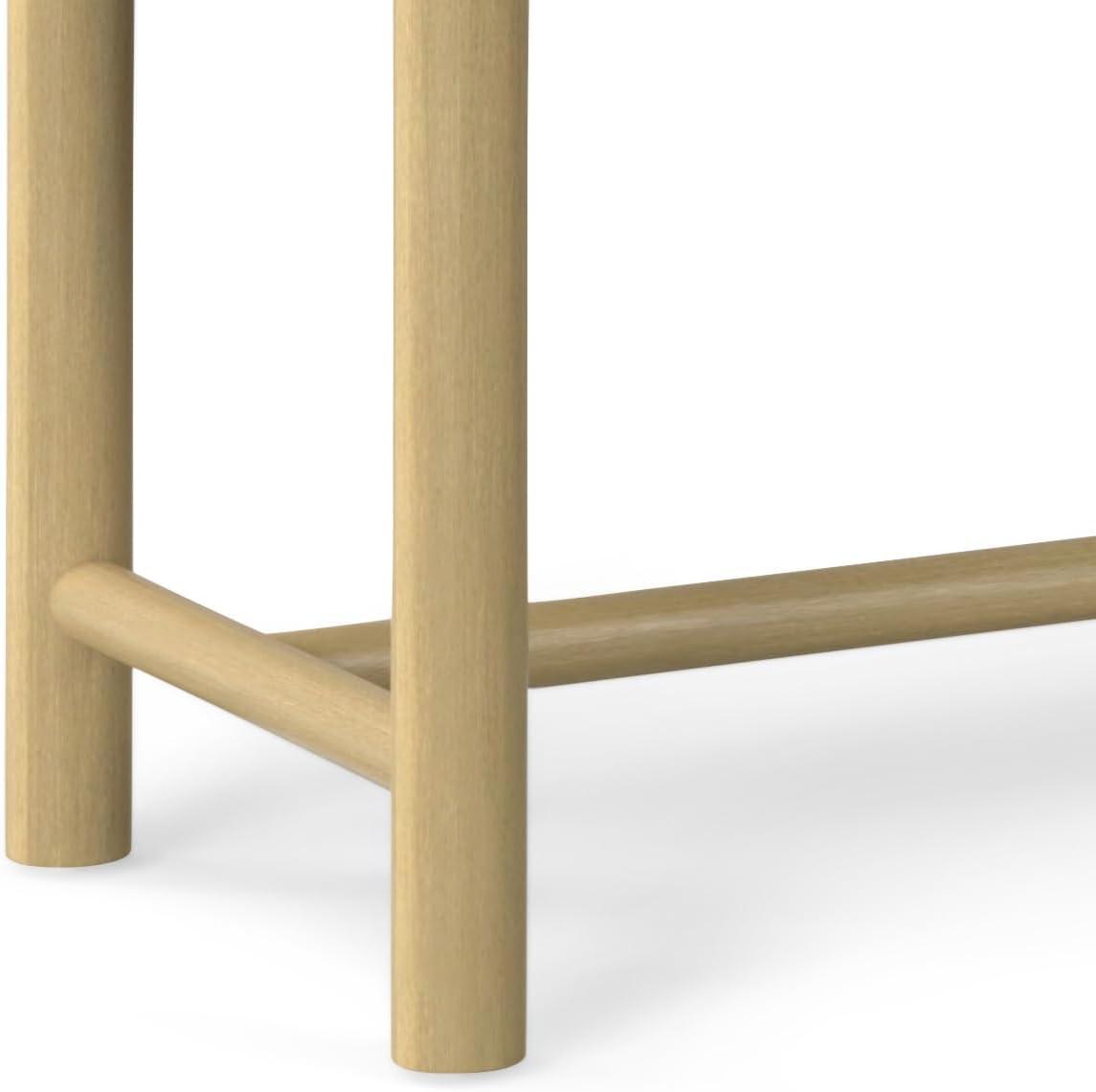 Simpli Home Dahlia 46"W Solid Acacia Contemporary Outdoor Bench with Weather-Resistant Rope Seating