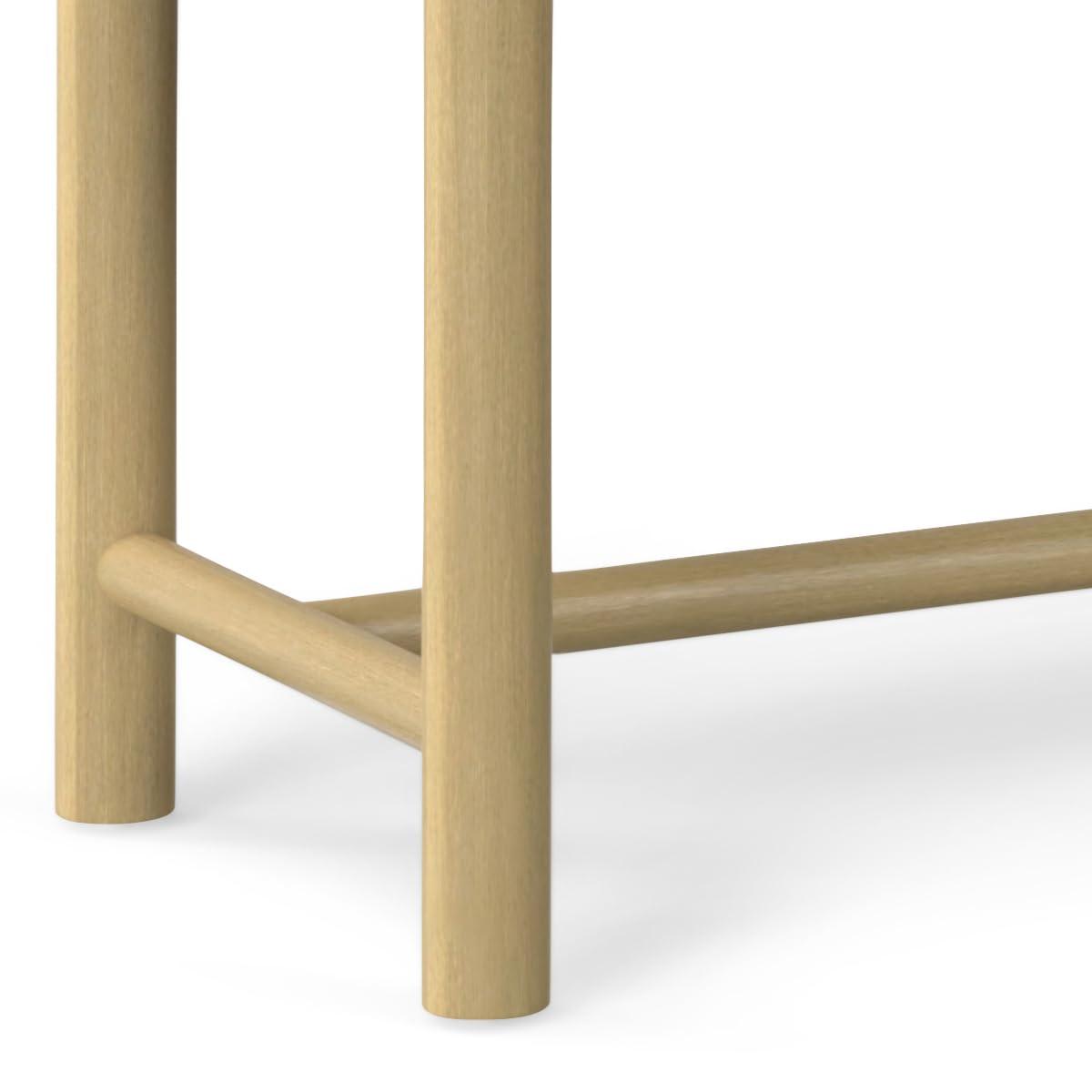 Simpli Home Dahlia 46"W Solid Acacia Contemporary Outdoor Bench with Weather-Resistant Rope Seating