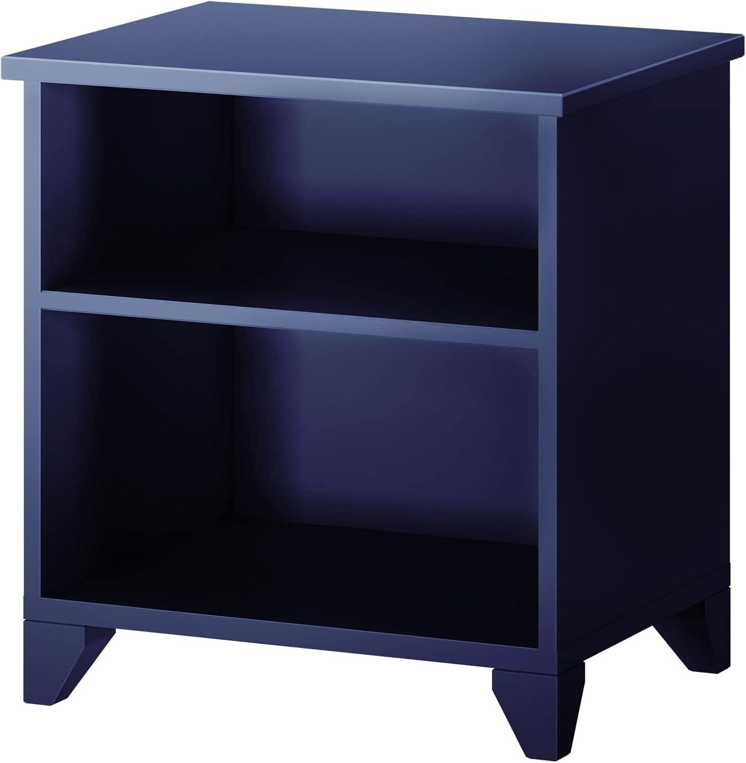 Max & Lily Classic Wood Nightstand with Shelves, Kids Bedside Table/End Table, Small Nightstand for Bedroom, Espresso