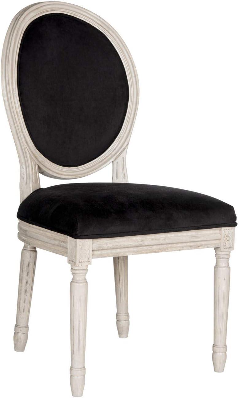 Holloway 19''H French Brasserie Oval Side Chair (Set of 2) - Navy/Cream - Safavieh