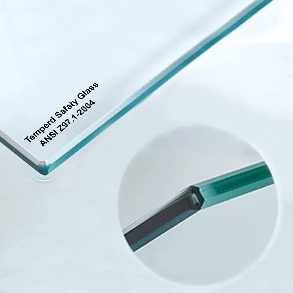 WoodBridge 56-60x76" Double Sliding Shower Door with 3/8" Thickened Upgrade Tempered Glass | Stainless Steel Hardware | Safe, Explosion-Resistant, Clear & Stylish, Sturdy & Durable  SDD6076-B