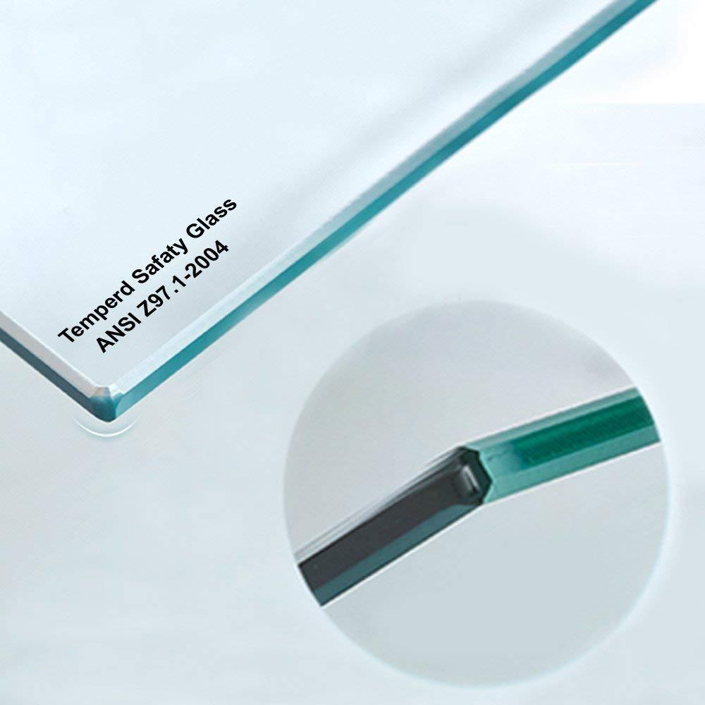 WoodBridge 56-60x76" Double Sliding Shower Door with 3/8" Thickened Upgrade Tempered Glass | Stainless Steel Hardware | Safe, Explosion-Resistant, Clear & Stylish, Sturdy & Durable  SDD6076-B