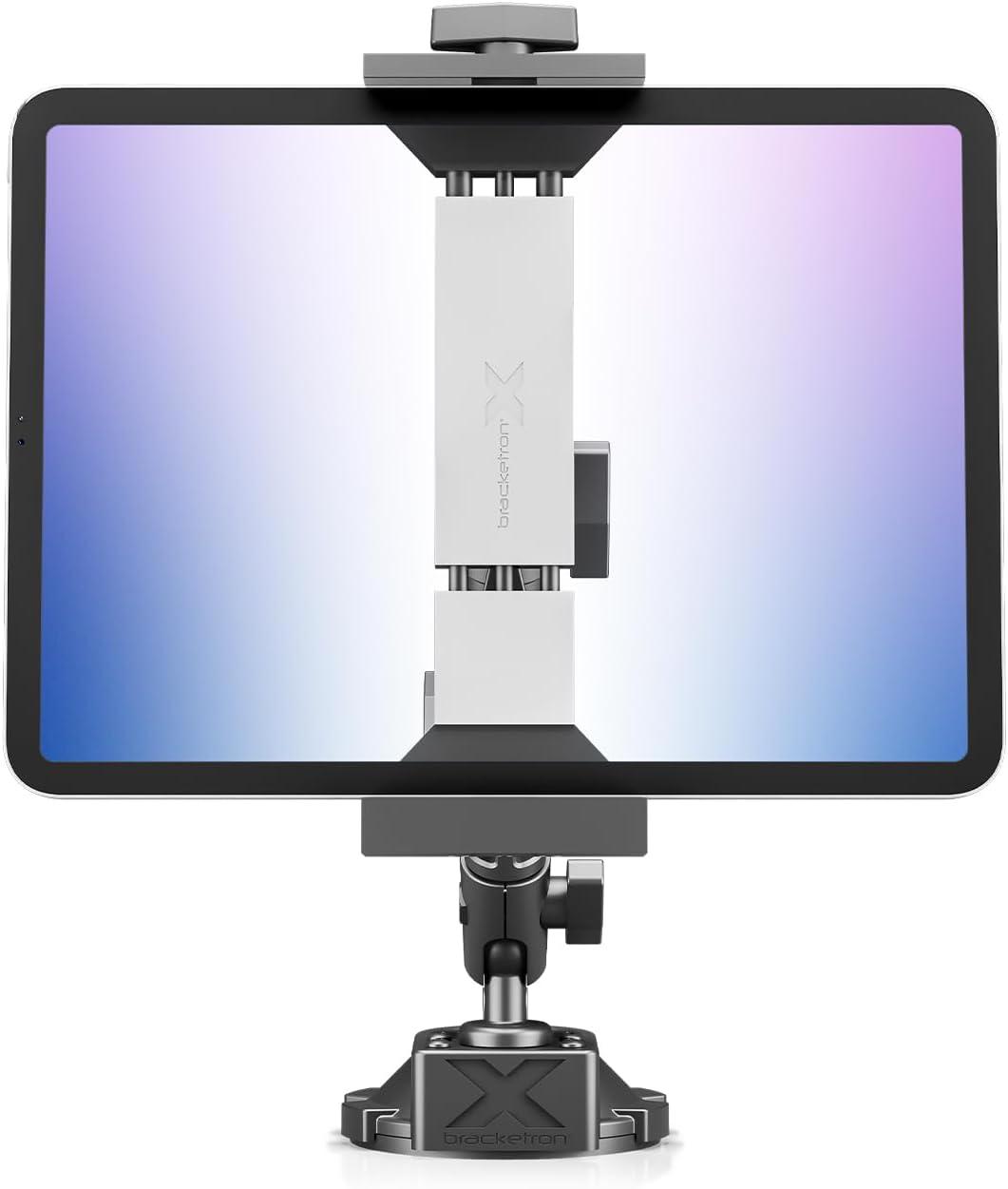 Bracketron HD Tablet Dock PRO Dashboard and Windshield Metal Clamp Mount Universal Tablet Holder for Cars and Trucks, Compatible with Tablets Up to 10 Inches Wide