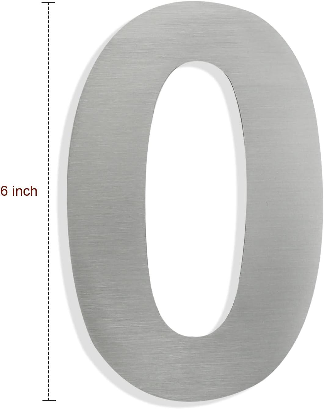 ModernStainlessHardware 6'' H Stainless Steel House Number