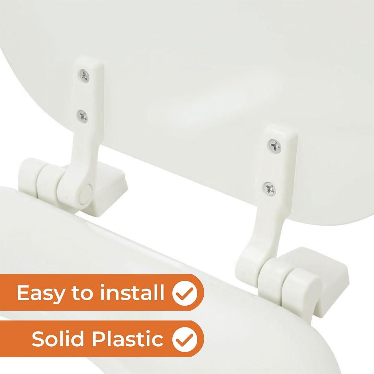 2Pcs Toilet Seat Hinge Includes Plastic Bolts Kit Fits Most plastic Toilet Seat Covers