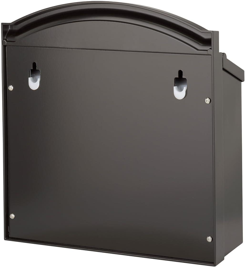 Large Black and Gold Lockable Aluminum Wall Mailbox