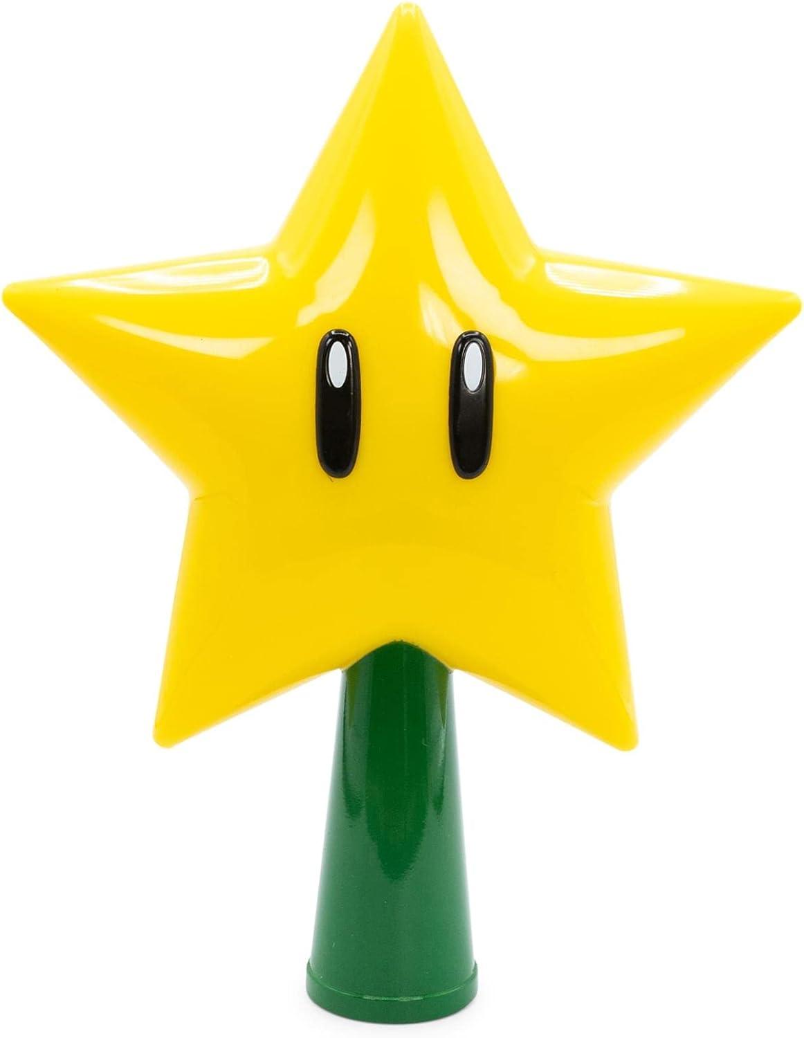 Mario Super Star Yellow Plastic Light-Up Christmas Tree Topper