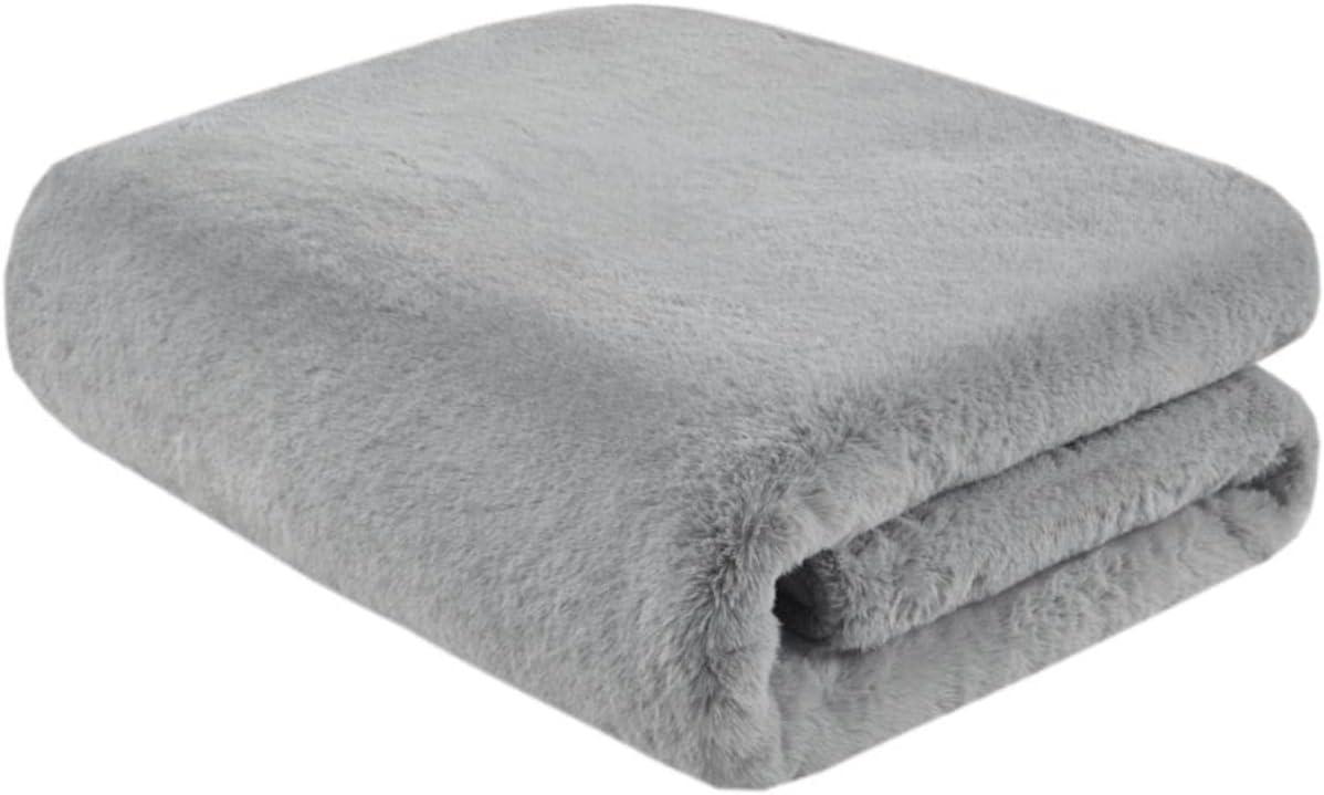 Bristol Solid Premium Faux Fur Throw