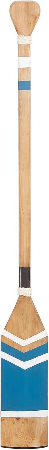 DecMode Multi Colored Wood Novelty Canoe Oar Paddle Wall Decor with Arrow and Stripe Patterns (2 Count)