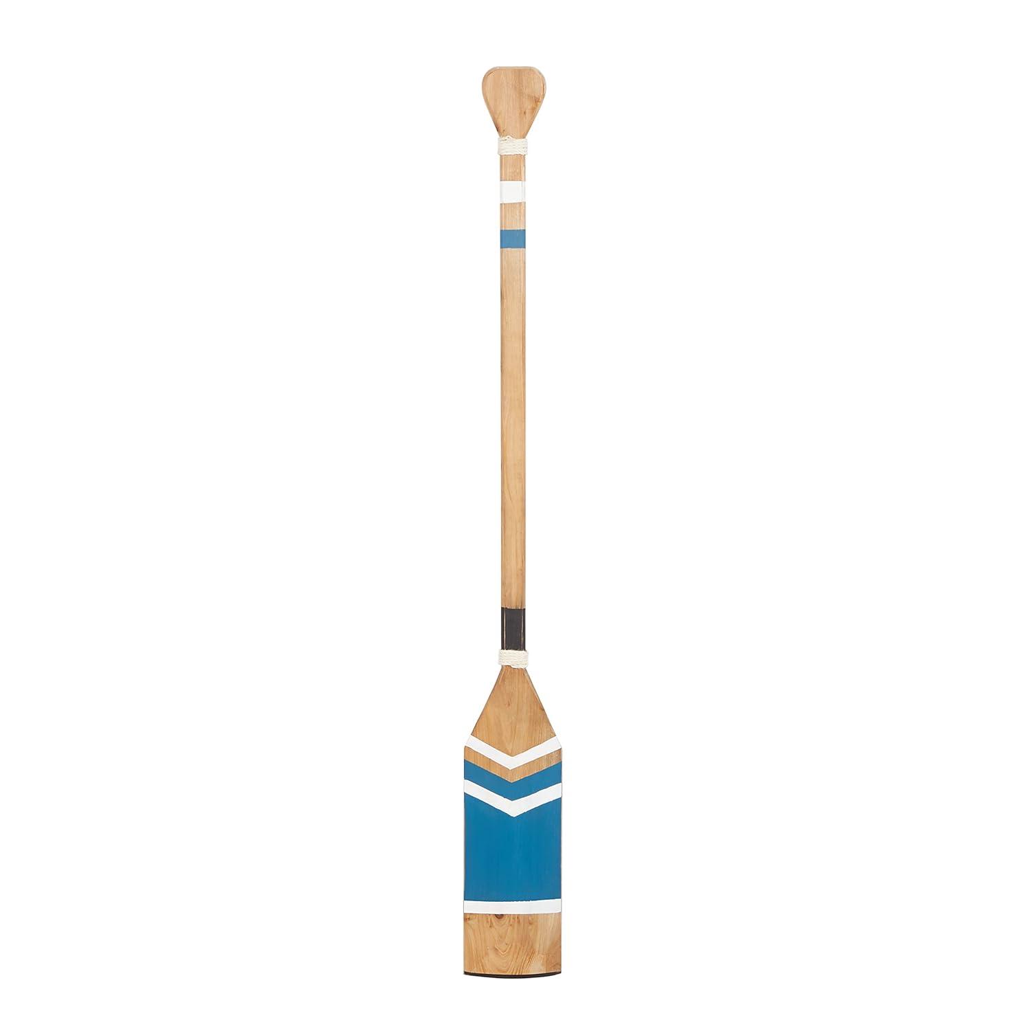 DecMode Multi Colored Wood Novelty Canoe Oar Paddle Wall Decor with Arrow and Stripe Patterns (2 Count)