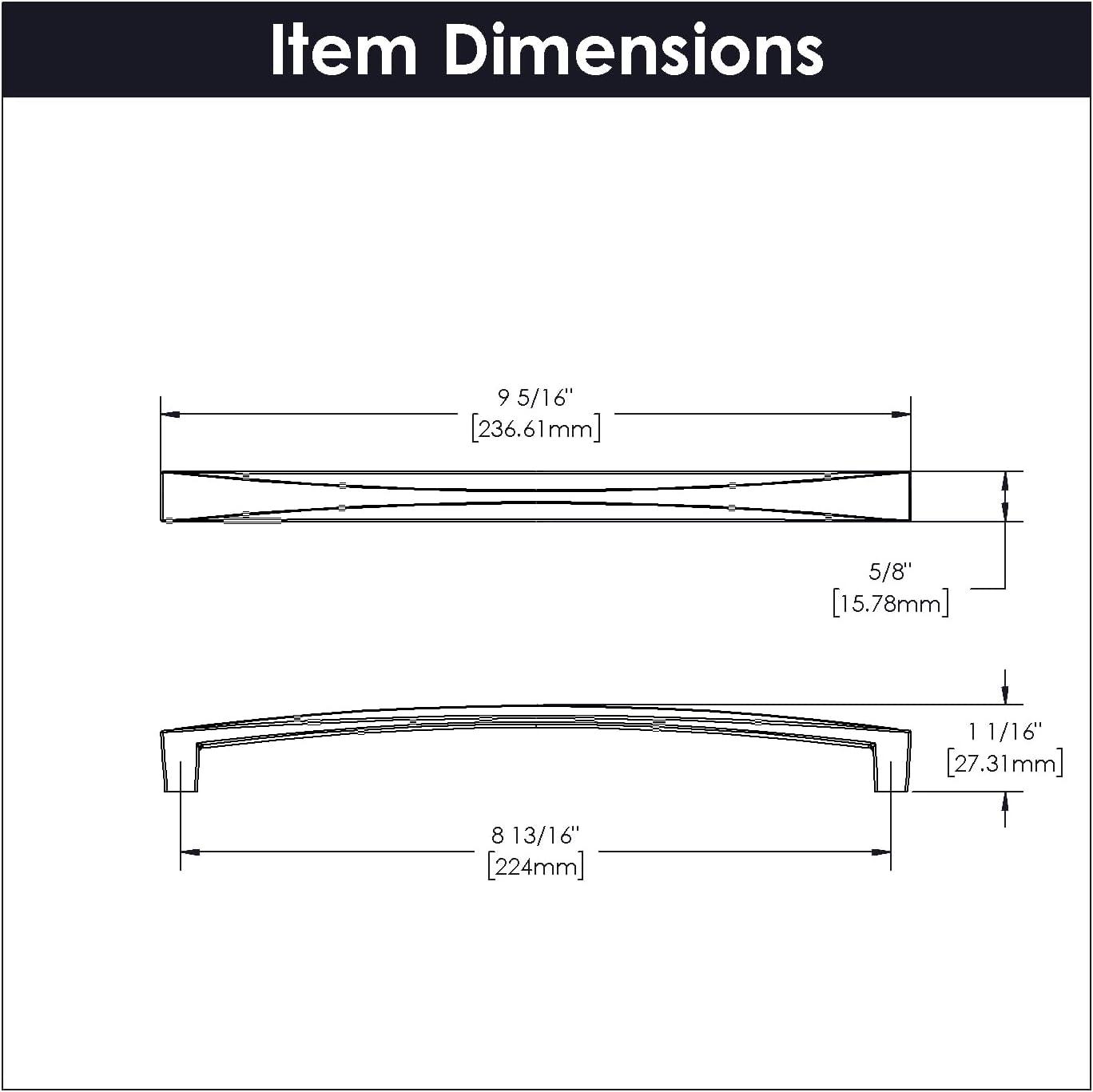 Satin Nickel 9-Inch Modern Cabinet Handle with Mounting Hardware